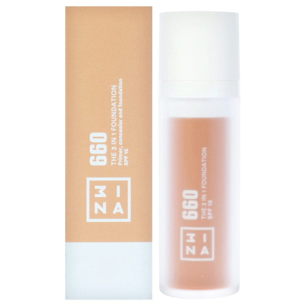 The 3-In-1 Foundation SPF 15 - 660 Tan by 3INA for Women - 1.01 oz Foundation